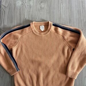Trademark heavy knit wool crew neck retro stripe sweater size large